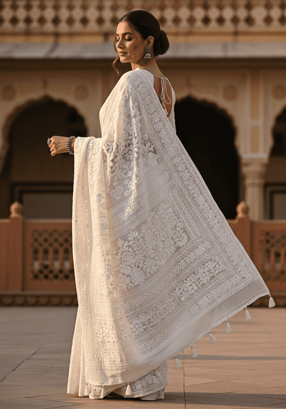 Chikankari Saree