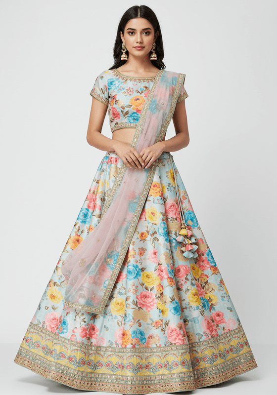 Pastel Floral Lehenga