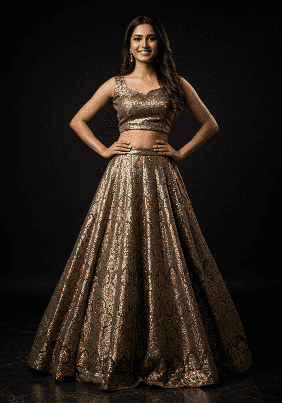 Metallic Lehenga