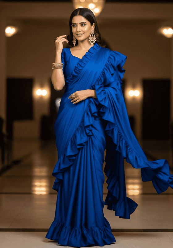 Ruffle Saree