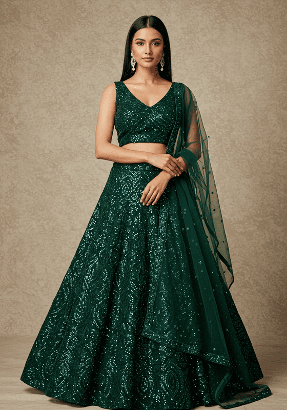 Sequins Work Lehenga